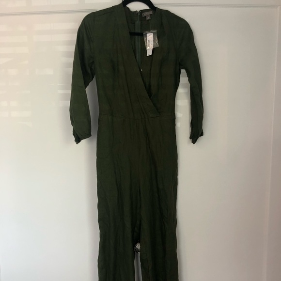 NWT J. Crew Point Sur Faux Wrap Linen Jumpsuit - Picture 5 of 7